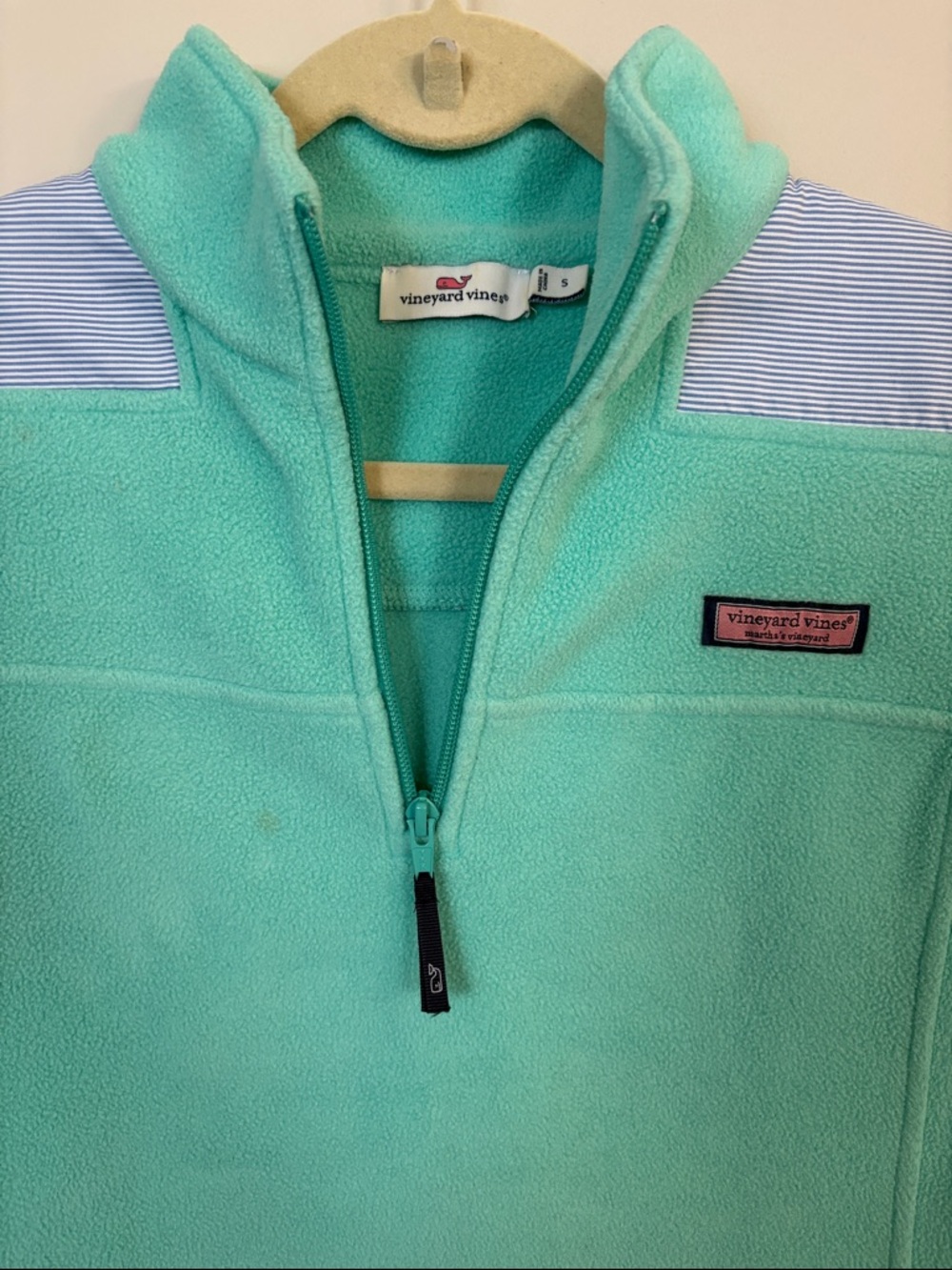 Vineyard vines Shep Shirt Teal With Blue Stripes Women’s Small - Picture 3 of 7